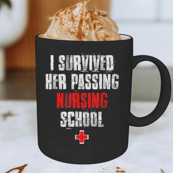 I Survived Her Passing Nursing School Graduation Graphic Print Coffee Mug