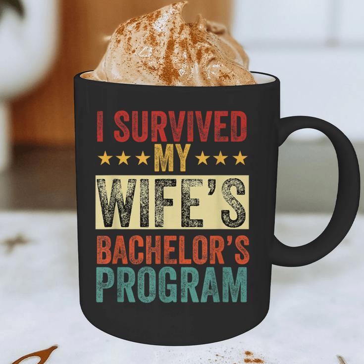 i Survived My Wife Bachelor's Degree Wife Graduation Graphic Print Coffee Mug
