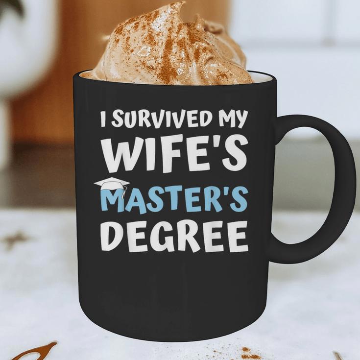 i Survived My Wifes Masters Degree MBA College Graduation Graphic Print Coffee Mug