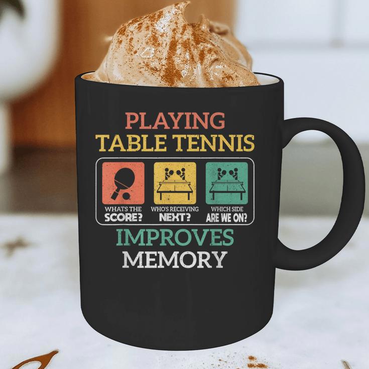 Table Tennis Impoves Memory Funny Ping Pong Graphic Print Coffee Mug