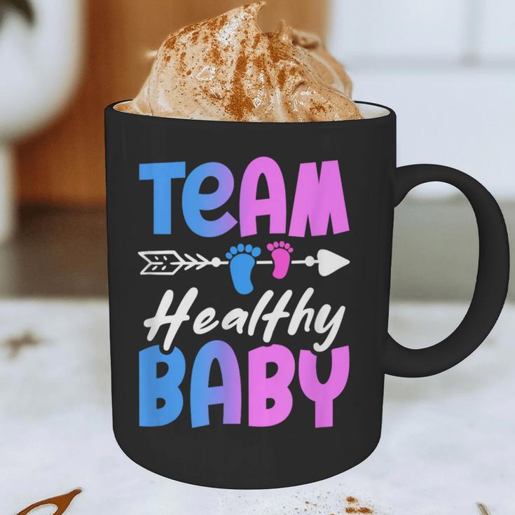 Team Healthy Baby Gender Reveal Pregnancy Mom Dad Graphic Print Coffee Mug