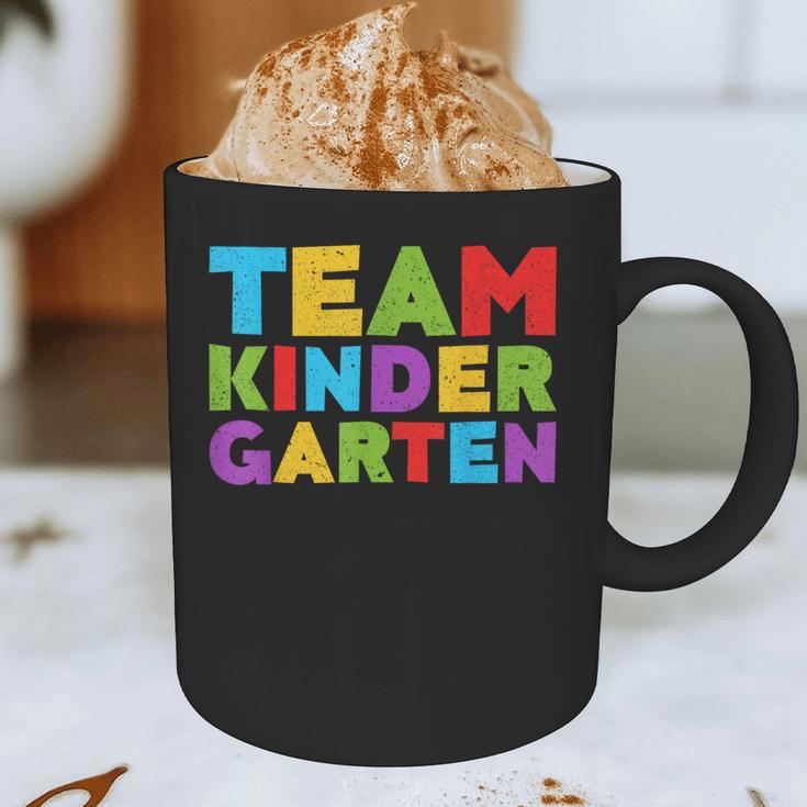 Team Kindergarten Shirt Teacher Back To School Graduation Men Women Girls Kids Graphic Print Coffee Mug