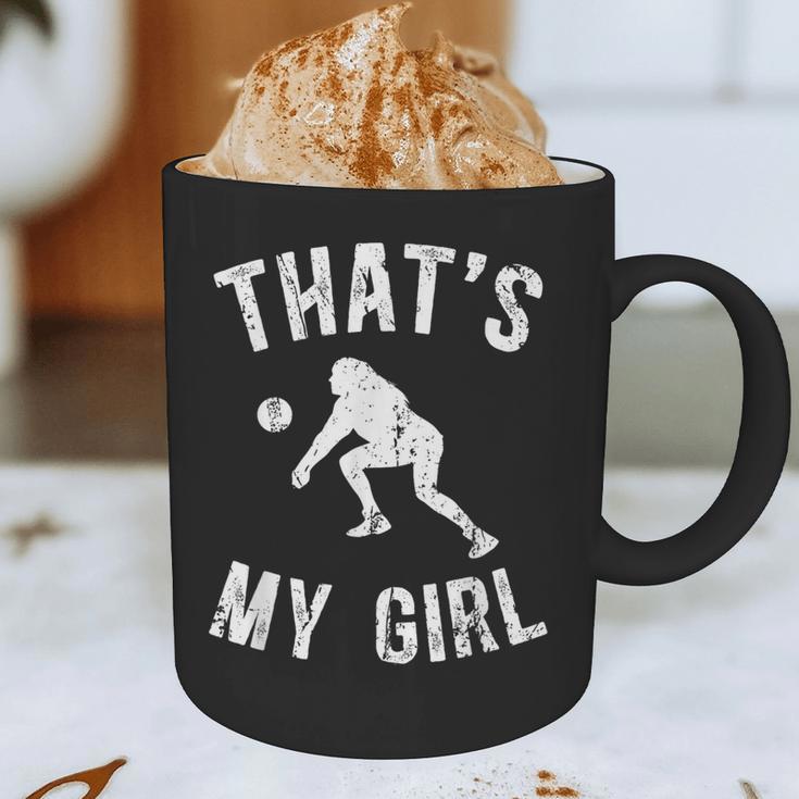 That's My Girl Volleyball Dad Of A Volleyball Player Father Graphic Print Coffee Mug