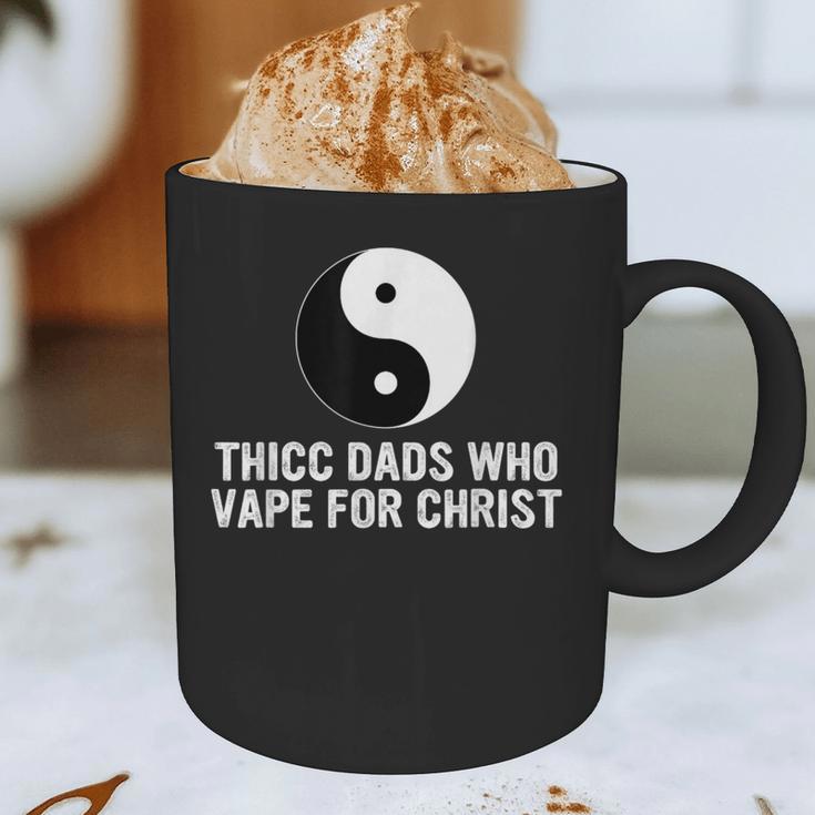 Thicc Dads Who Vape For Christ Father Day Graphic Print Coffee Mug