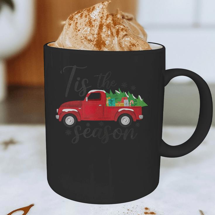 Tis The Season Holiday Nostalgia Red Truck Graphic Print Coffee Mug