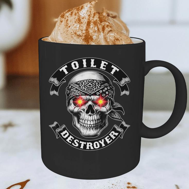 Toilet Destroyer Poop Jokes Dad Humor Poop Diarrhea Graphic Print Coffee Mug