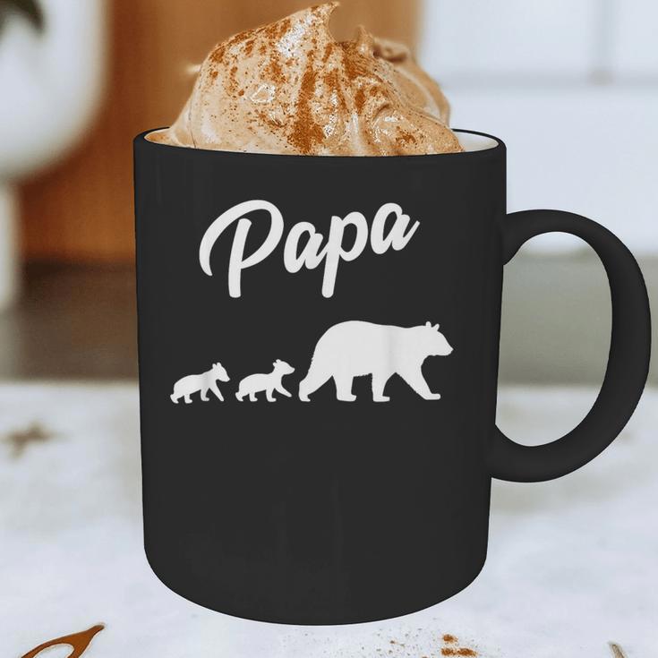 Twin Dad Papa Bear Two Cubs 2 Kids Graphic Print Coffee Mug