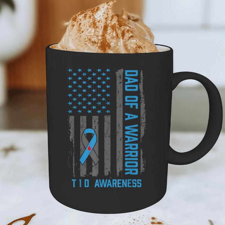 Type 1 Diabetes Awareness T1D Dad Of Warrior Type 1 Diabetic Graphic Print Coffee Mug Type 1 Diabetes Awareness T1D Dad Of Warrior Type 1 Diabetic Graphic Print Coffee Mug