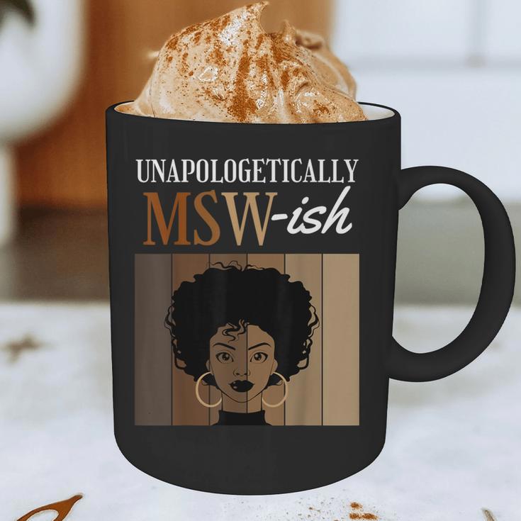 Unapologetically MSW-Ish Student Graduation Afro Graphic Print Coffee Mug