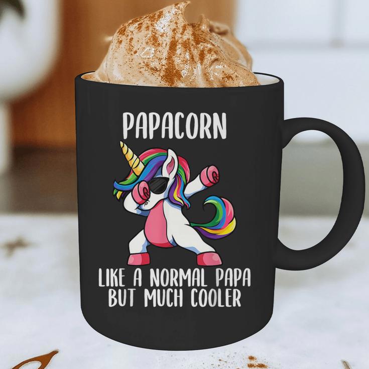 Unicorn Dad Girl Birthday Party Clothing Papacorn Graphic Print Coffee Mug