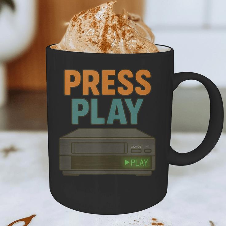 VHS Cassette Retro Analog Nostalgia Theme Graphic Print Coffee Mug