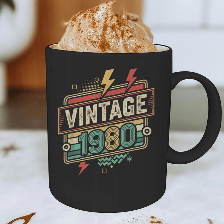 Vintage 1980 Retro Badge Decade Nostalgia Graphic Emblem Graphic Print Coffee Mug