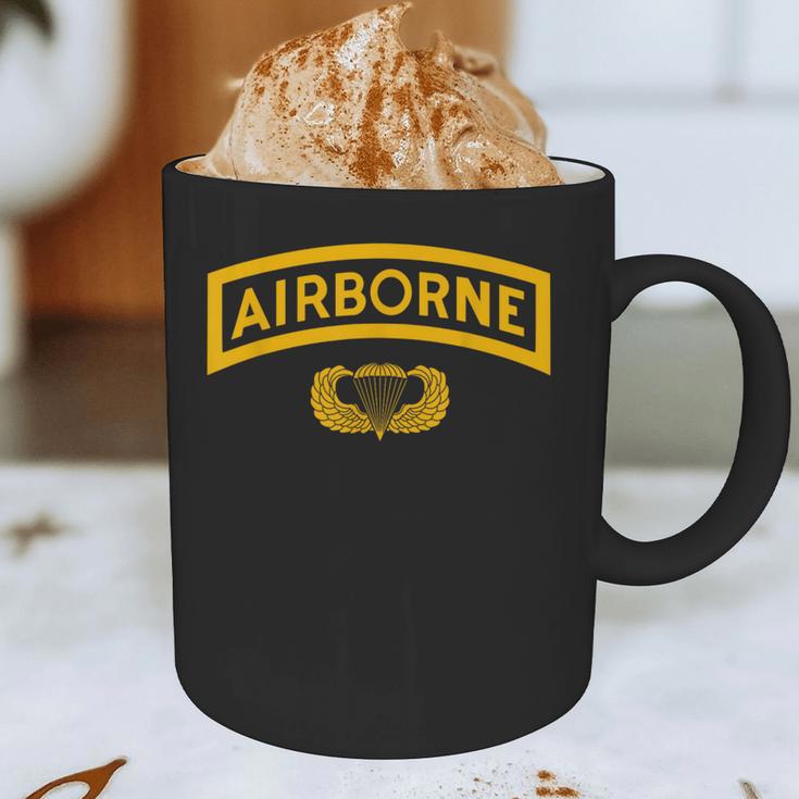 Vintage Airborne Veteran Paratrooper For Men Dad T-Shirt Graphic Print Coffee Mug