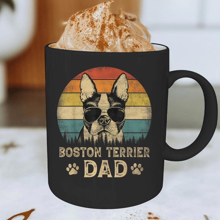 Vintage Boston Terrier Dad Dog Lovers Father's Day Tee Graphic Print Coffee Mug