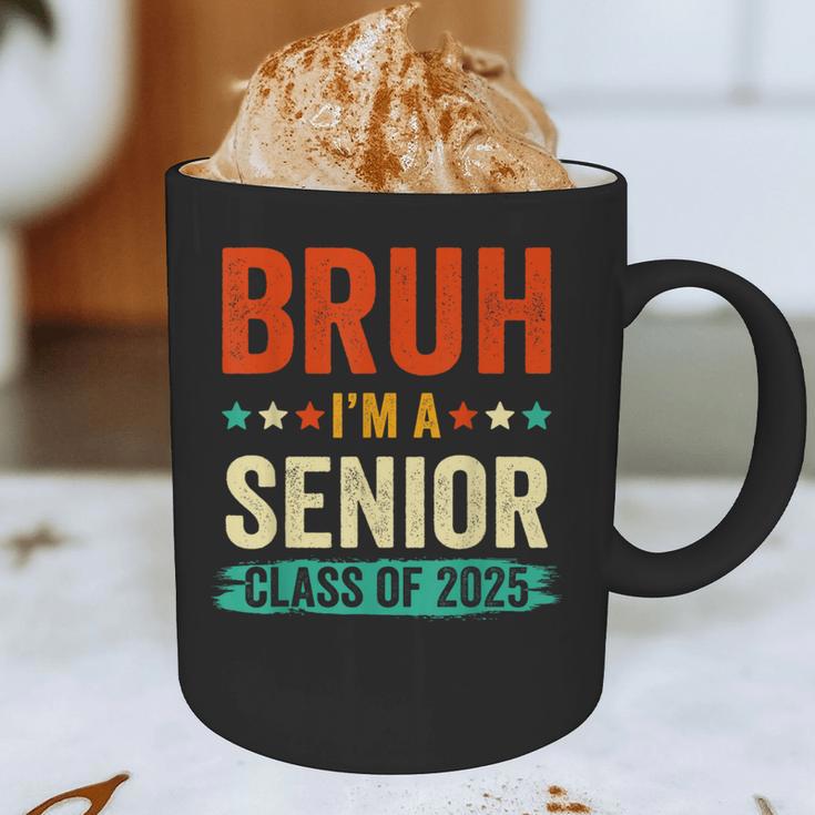 Vintage Bruh I'm A Senior Class Of 2025 Graduation Women Men Graphic Print Coffee Mug