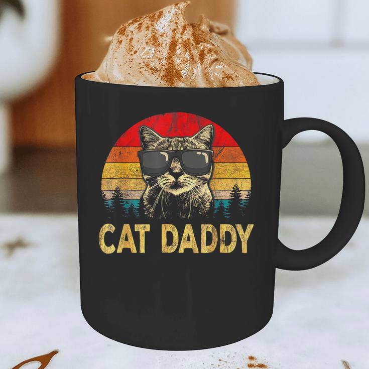 Vintage Cat Daddy Cat Lover Cat Dad Fathers Graphic Print Coffee Mug