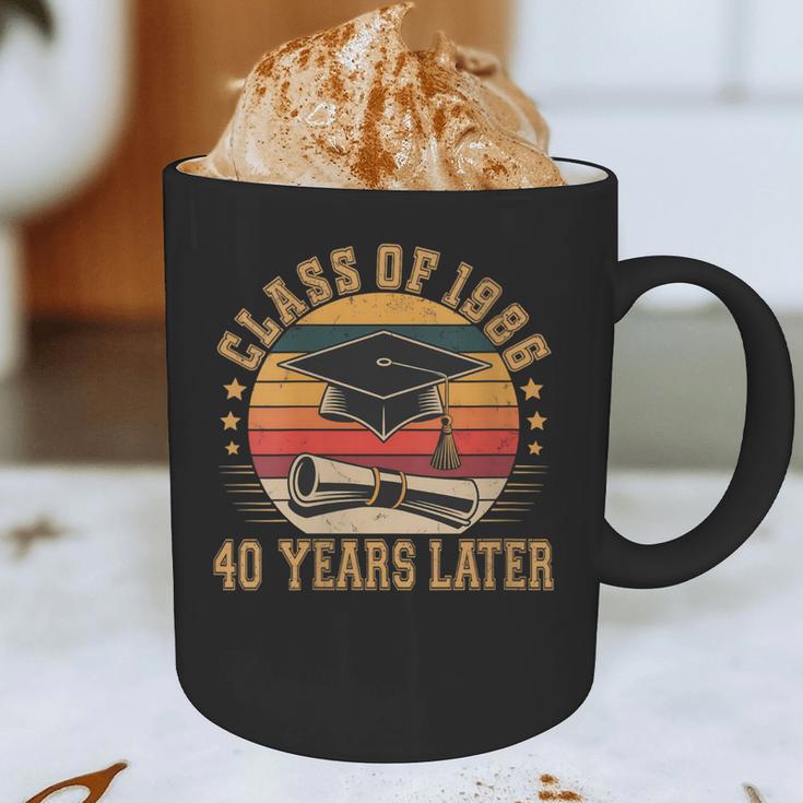 Vintage Class Of 1986 40 Years Later Reunion 40th Graduation Graphic Print Coffee Mug