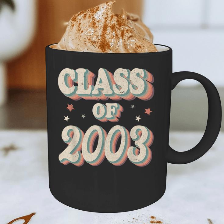 Vintage Class Of 2003 03 High School Graduation Graphic Print Coffee Mug