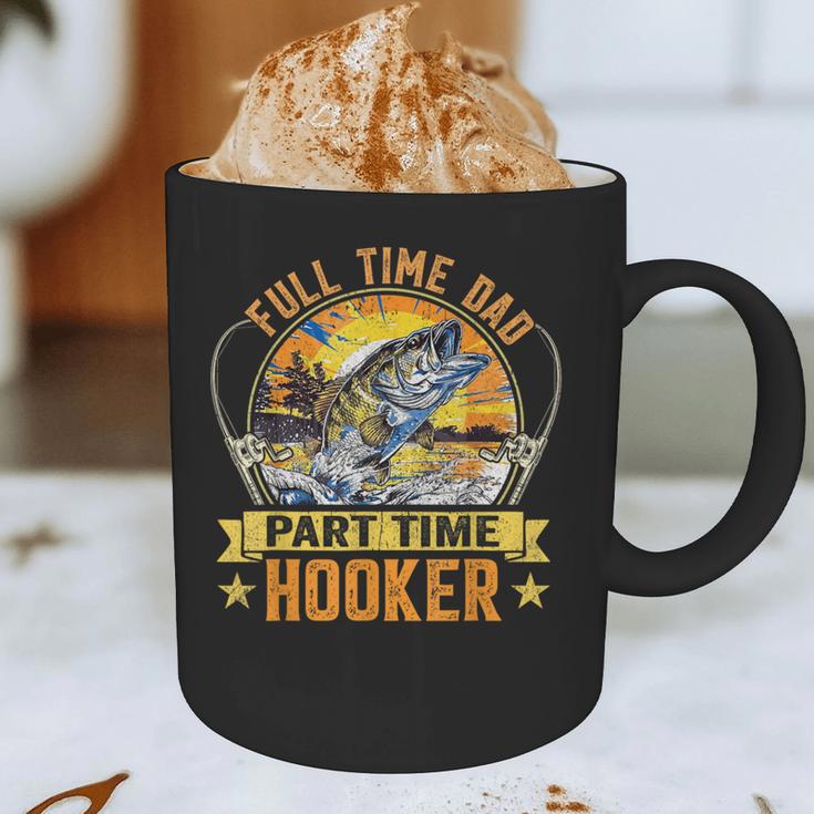 Vintage Father's Day Fishing Full Time Dad Part Time Hooker Graphic Print Coffee Mug Vintage Father's Day Fishing Full Time Dad Part Time Hooker Graphic Print Coffee Mug