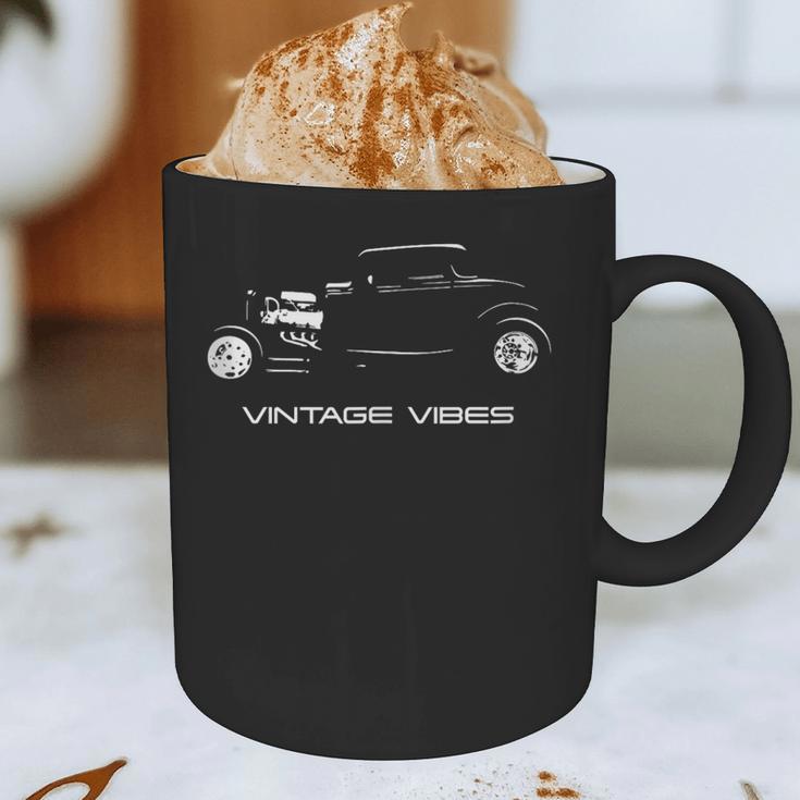 Vintage Vibes Automotive Nostalgia Classic Hotrod Car Graphic Print Coffee Mug