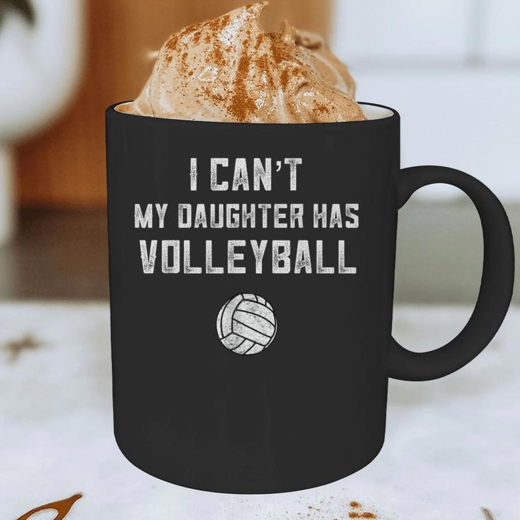 Volleyball Dad Men I Can't My Daughter Has Volleyball Mom Small Graphic Print Coffee Mug