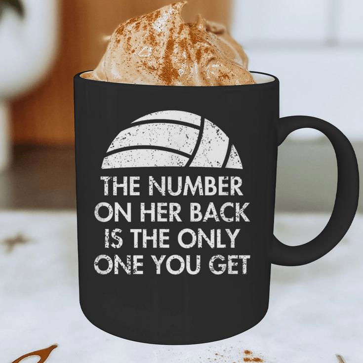 Volleyball Dad MoM Daughter Back Number Graphic Print Coffee Mug Volleyball Dad MoM Daughter Back Number Graphic Print Coffee Mug