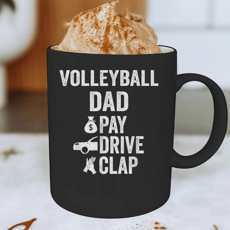 Volleyball Dad Pay Drive Clap Dad Of A Volleyball Player Dad Graphic Print Coffee Mug