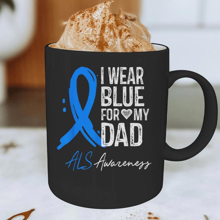 I Wear Blue For My Dad Shirt ALS Awareness Tshirt Graphic Print Coffee Mug