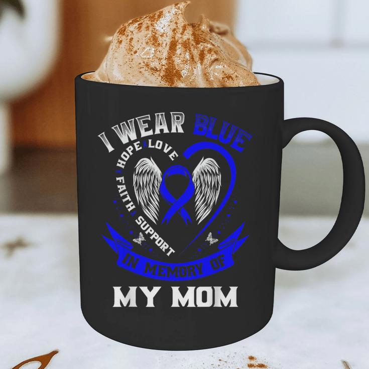 I Wear Blue In Memory Of Mom Colon Cancer Awareness Shirts Graphic Print Coffee Mug