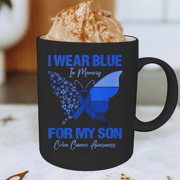 I Wear Blue In Memory For My Son Colon Cancer Awareness Graphic Print Coffee Mug