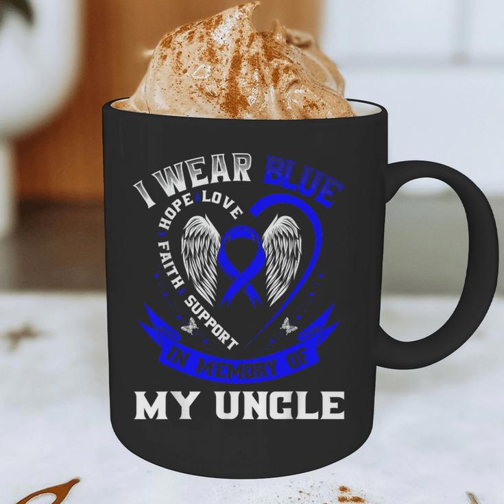 I Wear Blue In Memory Of Uncle Colon Cancer Awareness Shirts Graphic Print Coffee Mug I Wear Blue In Memory Of Uncle Colon Cancer Awareness Shirts Graphic Print Coffee Mug