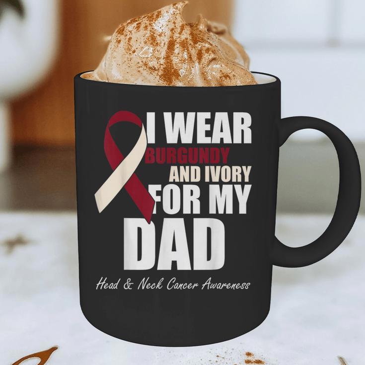 I Wear Burgundy Ivory For My Dad Oral Head Neck Cancer Graphic Print Coffee Mug