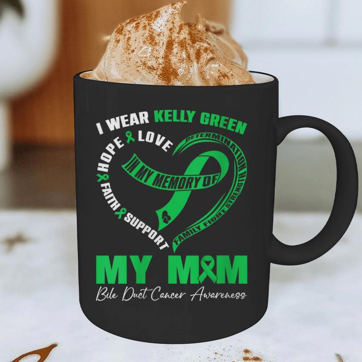 I Wear Kelly Green In My Memory Of My Mom Bile Duct Cancer Graphic Print Coffee Mug