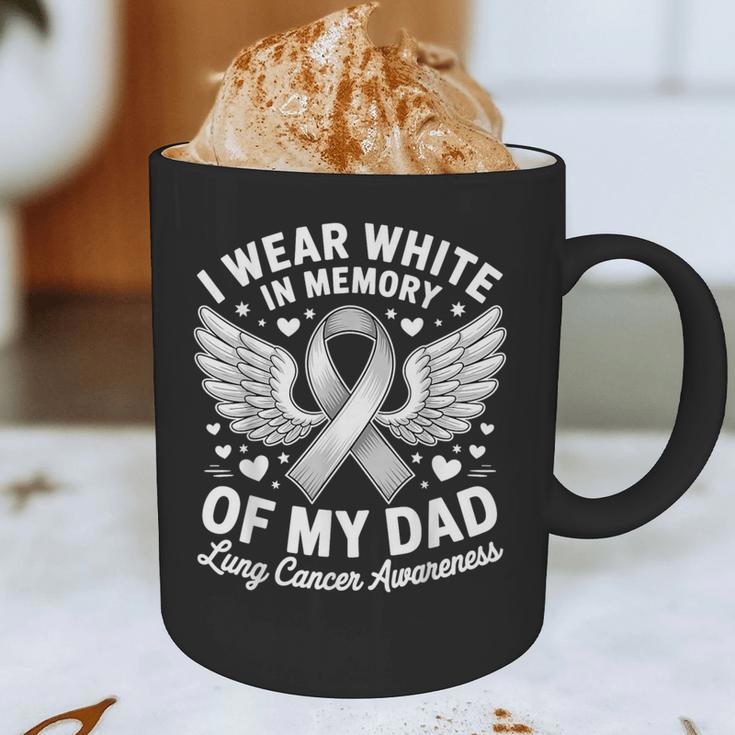 I Wear In Memory Of My Dad Lung Cancer Awareness Graphic Print Coffee Mug