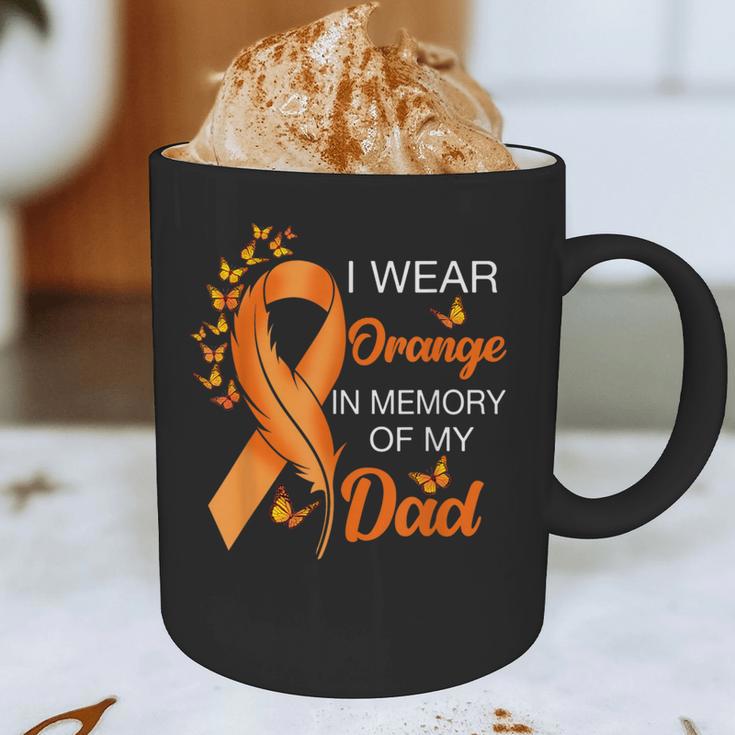 I Wear Orange In Memory Of My Dad Leukemia Awareness Cancer Graphic Print Coffee Mug