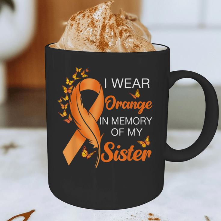 I Wear Orange In Memory Of My Sister Leukemia Awareness Graphic Print Coffee Mug I Wear Orange In Memory Of My Sister Leukemia Awareness Graphic Print Coffee Mug