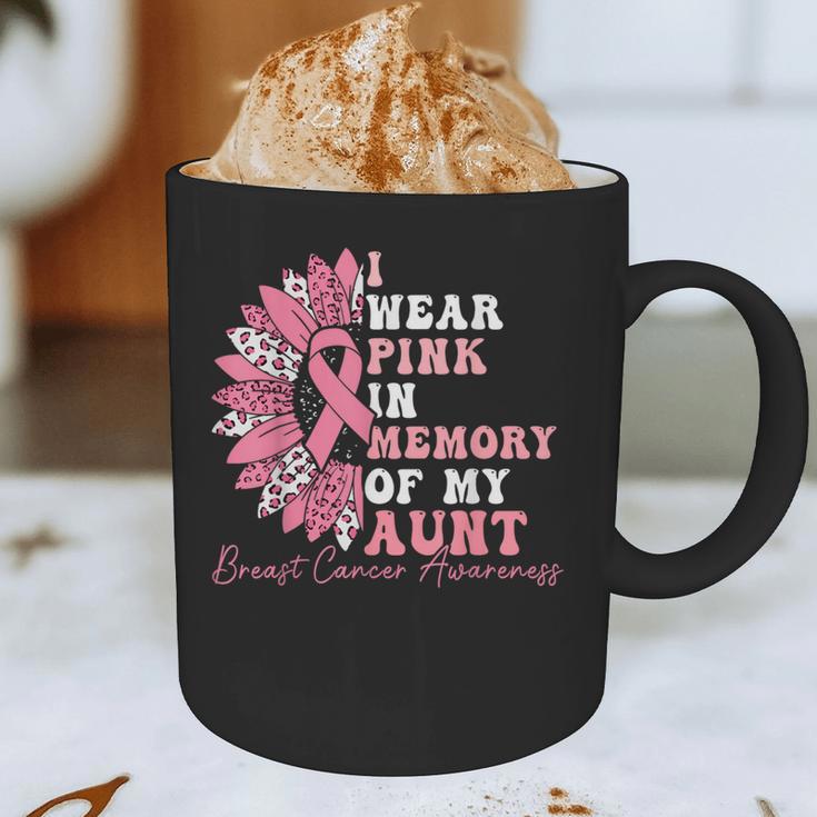 I Wear Pink In Memory Of My Aunt Breast Cancer Pink Ribbon Graphic Print Coffee Mug I Wear Pink In Memory Of My Aunt Breast Cancer Pink Ribbon Graphic Print Coffee Mug