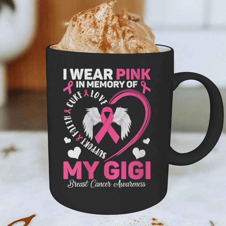 I Wear Pink In Memory Of My Gigi Breast Cancer Awareness Graphic Print Coffee Mug I Wear Pink In Memory Of My Gigi Breast Cancer Awareness Graphic Print Coffee Mug