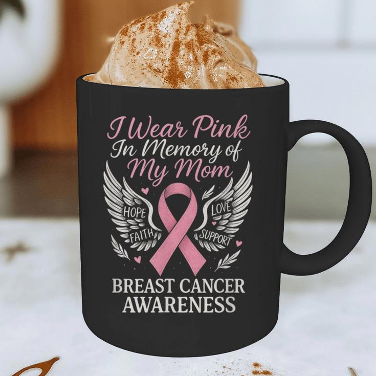 I Wear Pink In Memory Of My Mom Breast Cancer Graphic Print Coffee Mug