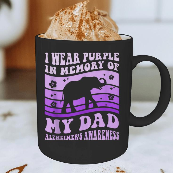 I Wear Purple In Memory Of My Dad Alzheimer's Awareness Day Graphic Print Coffee Mug