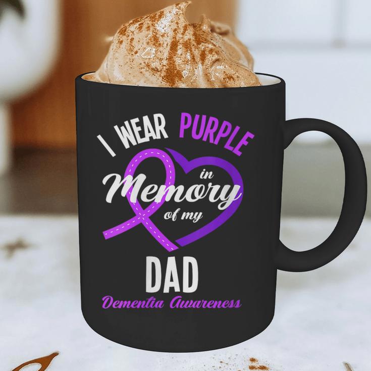 I Wear Purple In Memory For My Dad Dementia Awareness Graphic Print Coffee Mug