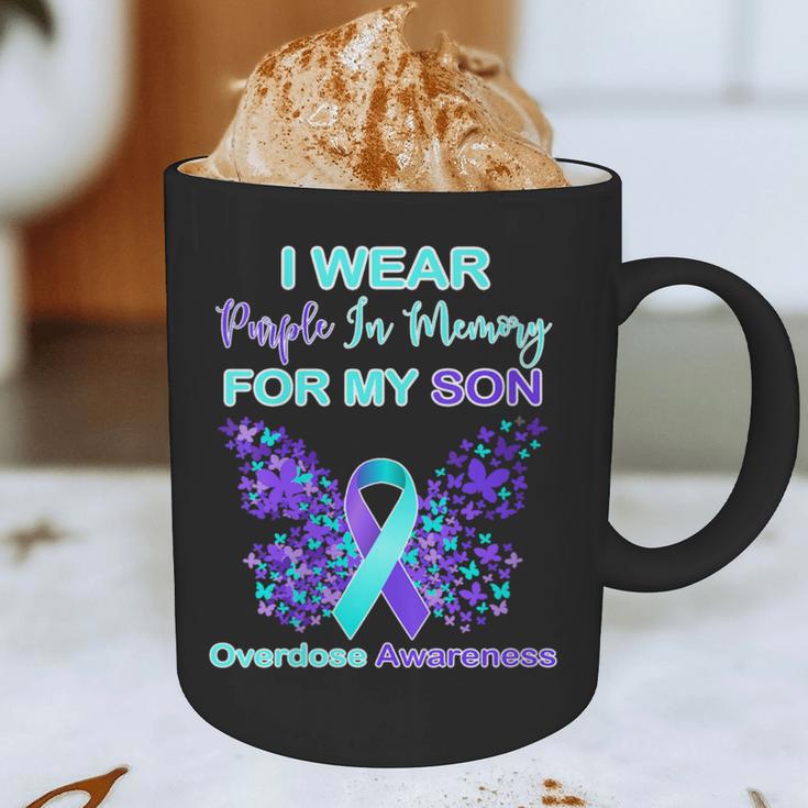 I Wear Purple In Memory For My Son Overdose Awareness Graphic Print Coffee Mug