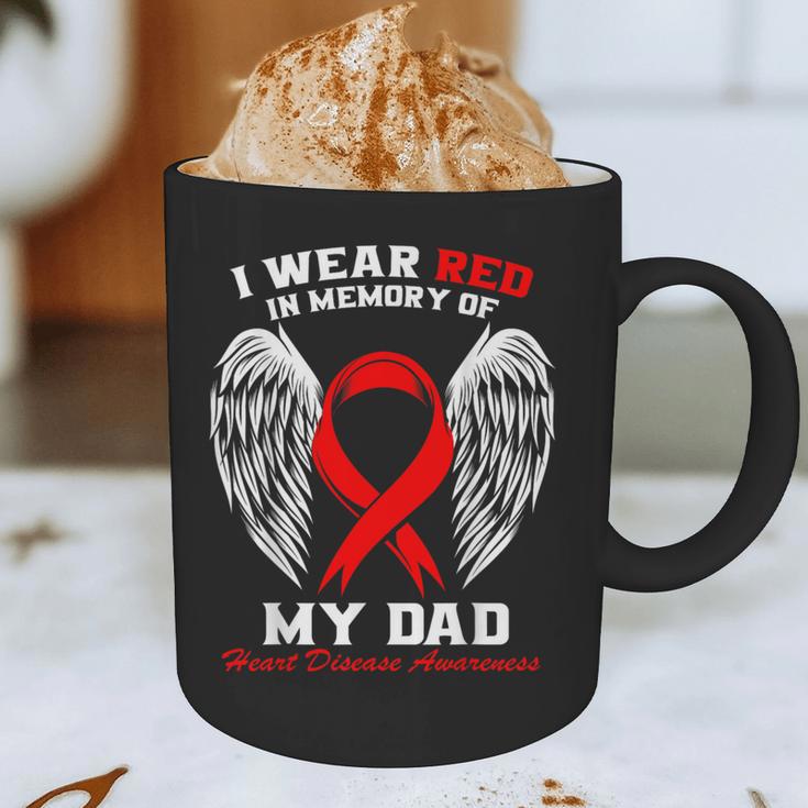 I Wear Red In Memory Of My Dad Heart Disease Awareness Month Graphic Print Coffee Mug I Wear Red In Memory Of My Dad Heart Disease Awareness Month Graphic Print Coffee Mug