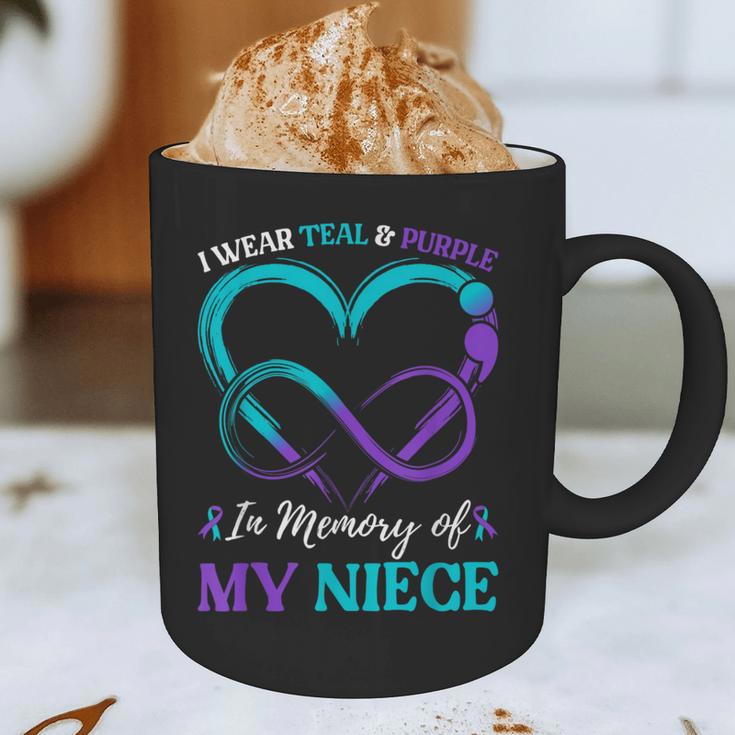 I Wear Teal & Purple In Memory Of My Niece Graphic Print Coffee Mug I Wear Teal & Purple In Memory Of My Niece Graphic Print Coffee Mug