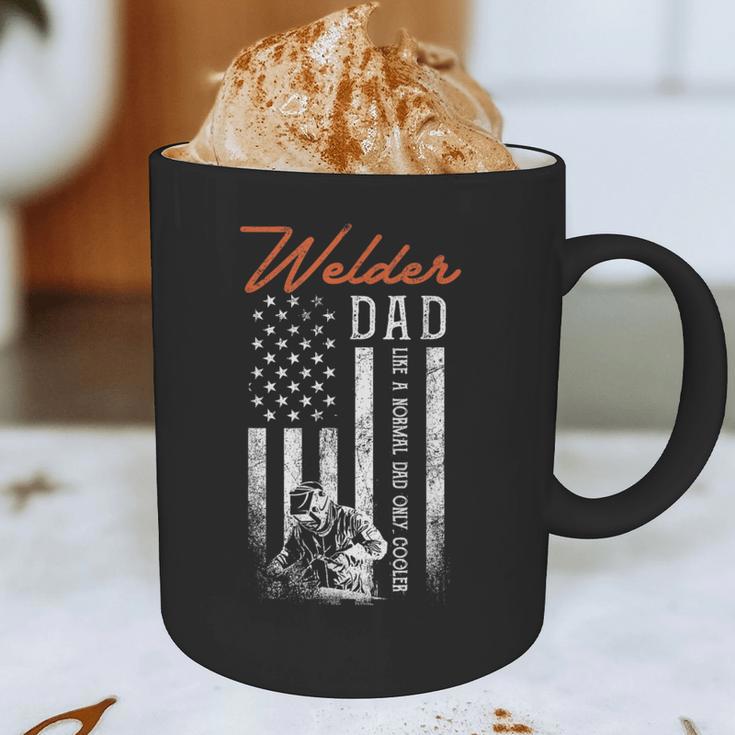 Welder Dad Like A Normal Dad Only Cooler USA Flag Welding Graphic Print Coffee Mug Welder Dad Like A Normal Dad Only Cooler USA Flag Welding Graphic Print Coffee Mug