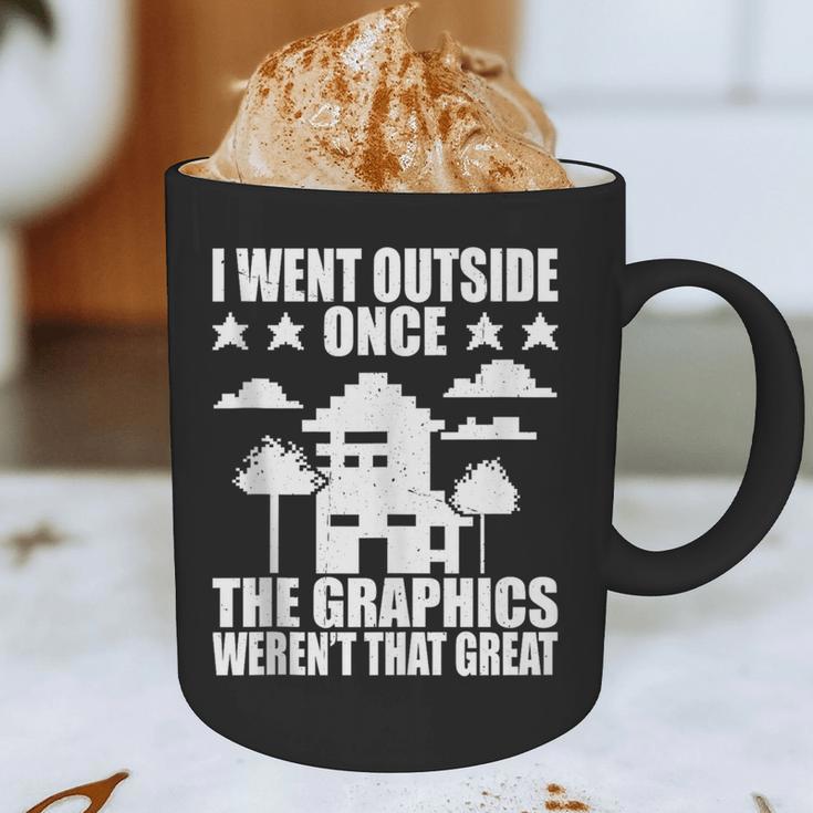 I Went Outside Once Introverts Joke Social Loner Graphic Print Coffee Mug