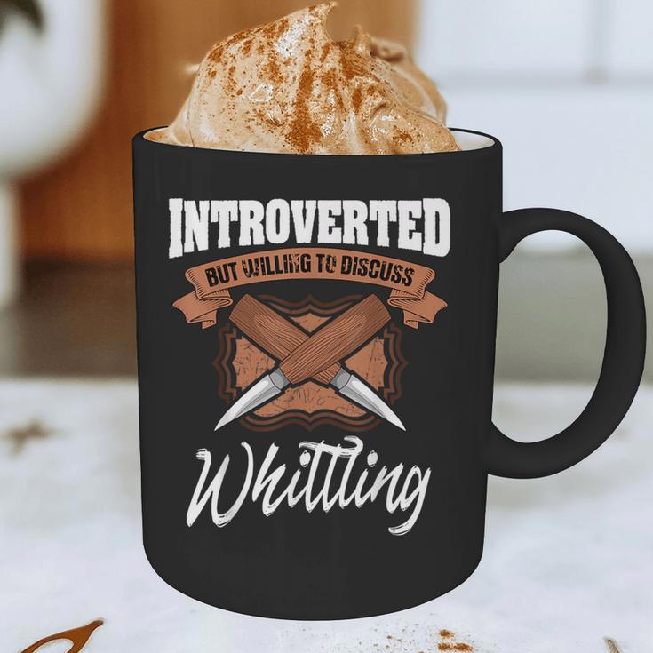 Whittling Hobby Woodcarve Introverted Wood Artist Whittler Graphic Print Coffee Mug