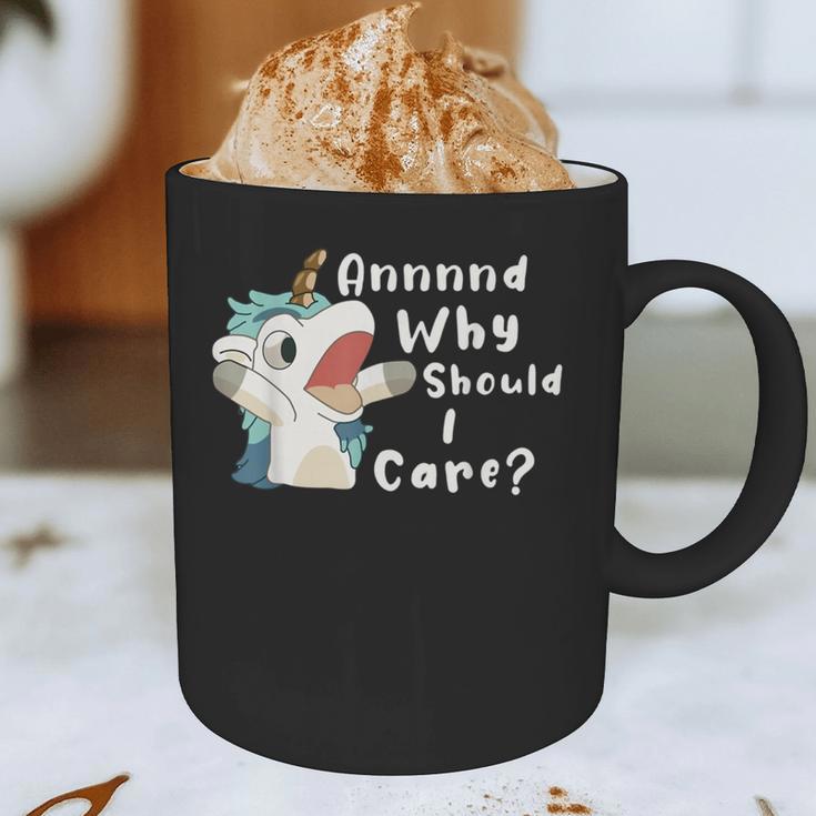 And Why Should I Care Sarcastic Unicorn Dad Mom Graphic Print Coffee Mug