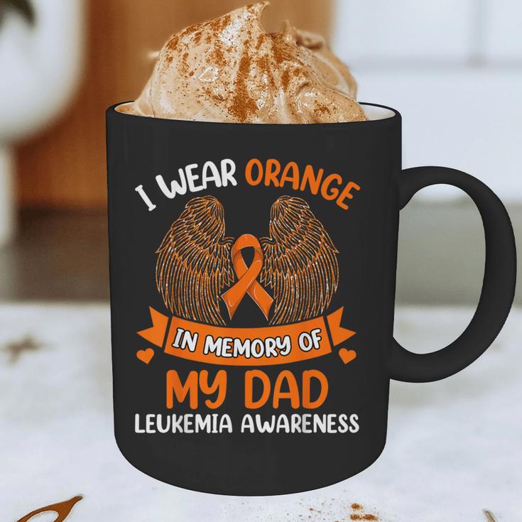 Wings Leukemia Shirt I Wear Orange In Memory Of My Dad Graphic Print Coffee Mug