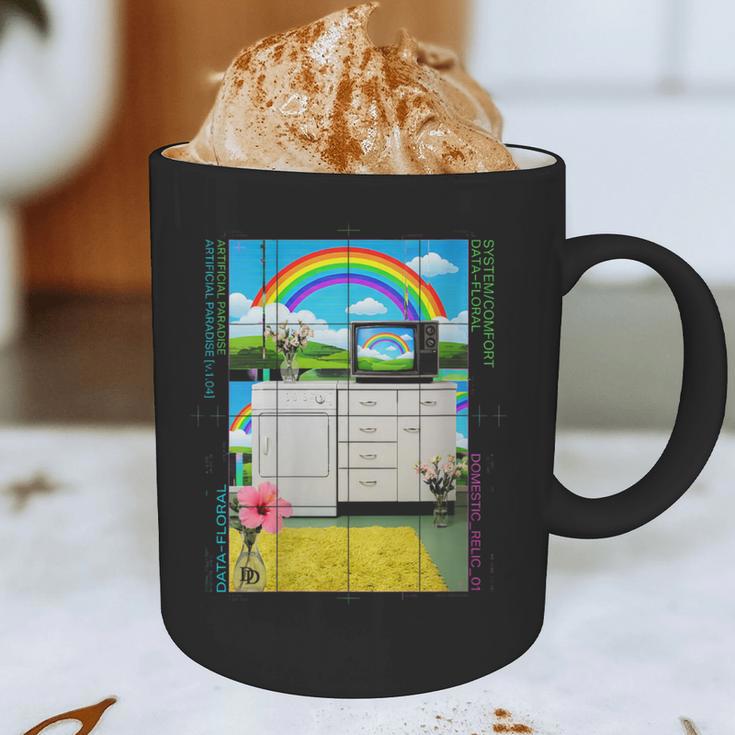 Women's Frutiger Aero Aesthetic Rainbow Glitch Art Graphic Print Coffee Mug Women's Frutiger Aero Aesthetic Rainbow Glitch Art Graphic Print Coffee Mug